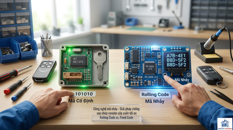 Công nghệ mã nhảy - Giải pháp chống sao chép remote cửa cuốn tối ưu
