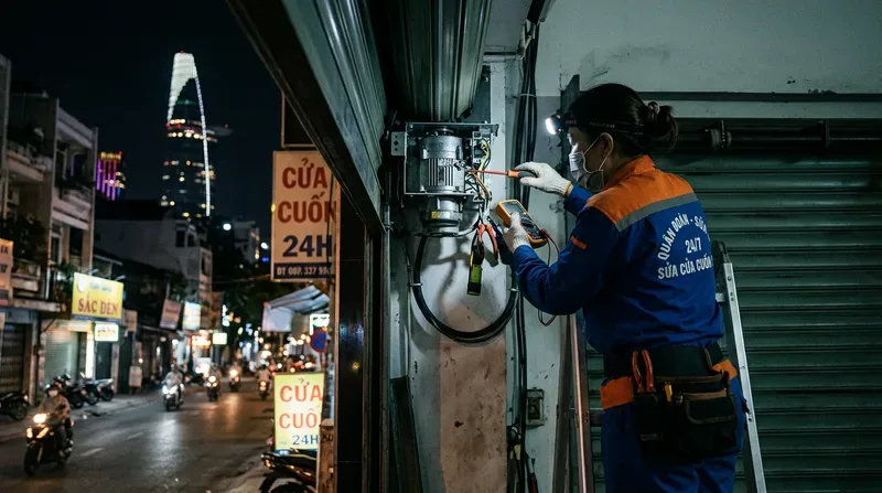 Dịch vụ lắp đặt và sửa cửa cuốn Quận 1 phục vụ 24/7