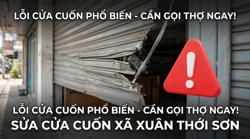 Tổng hợp các lỗi cửa cuốn phổ biến cần gọi thợ ngay