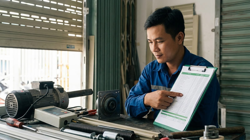 Bảng báo giá sửa cửa cuốn 2026 minh bạch - Cam kết không phát sinh