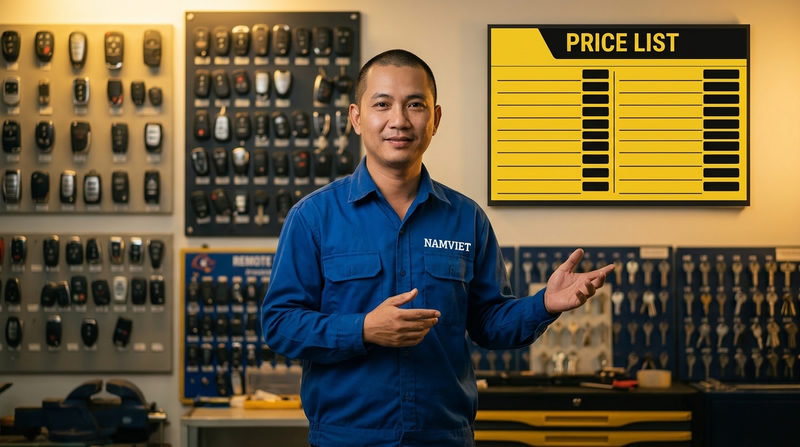 Bảng Giá Sửa Chữa, Sao Chép & Làm Chìa Khóa Cửa Cuốn Mới Nhất