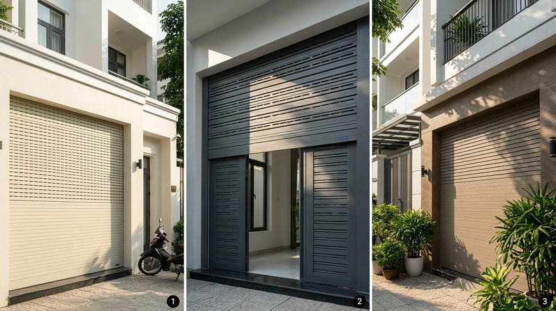 Các Mẫu Cửa Cuốn Khe Thoáng Austdoor Êm Ái, Đẹp Cho Nhà Ống