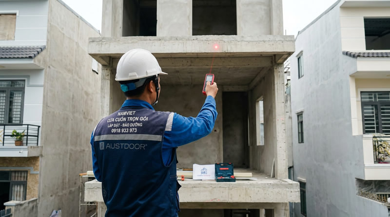 Quy trình khảo sát và lắp đặt cửa cuốn Austdoor uy tín tận nhà