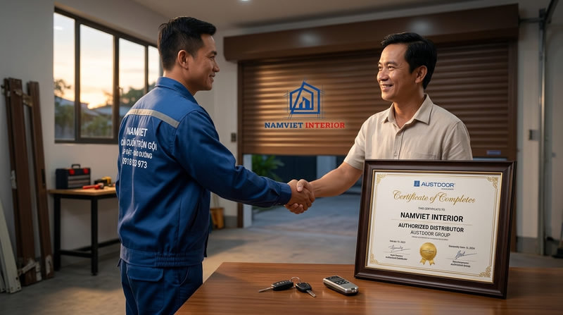 Đại lý cửa cuốn chính hãng: Cam kết chất lượng (EEAT) và chính sách bảo hành