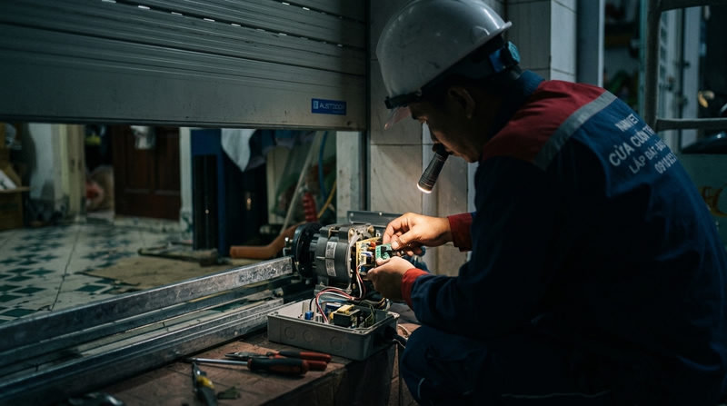 Dịch vụ sửa cửa cuốn Austdoor 24/7 và chính sách bảo hành dài hạn