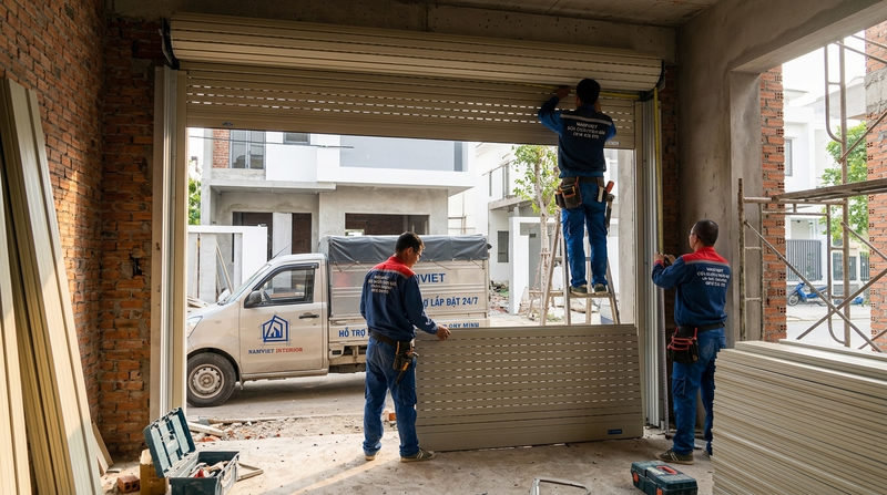 Lắp đặt cửa cuốn Austdoor khe thoáng | Thoáng mát siêu êm giá tốt gọi ngay tư vấn 247