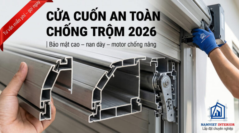 Cửa cuốn an toàn chống trộm 2026 | Bảo mật cao, nan dày