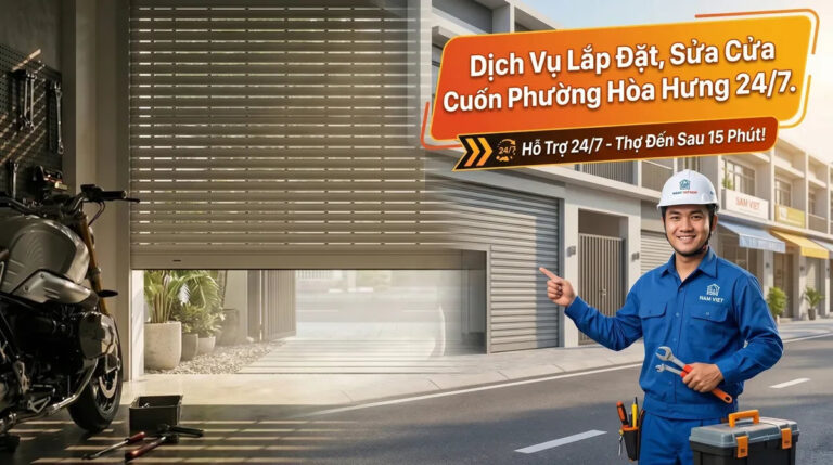 Dịch Vụ Lắp Đặt, Sửa Cửa Cuốn Phường Hòa Hưng 24/7