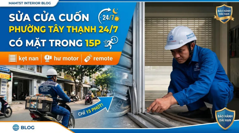 Sửa cửa cuốn phường Tây Thạnh 24/7 – Có mặt trong 15p