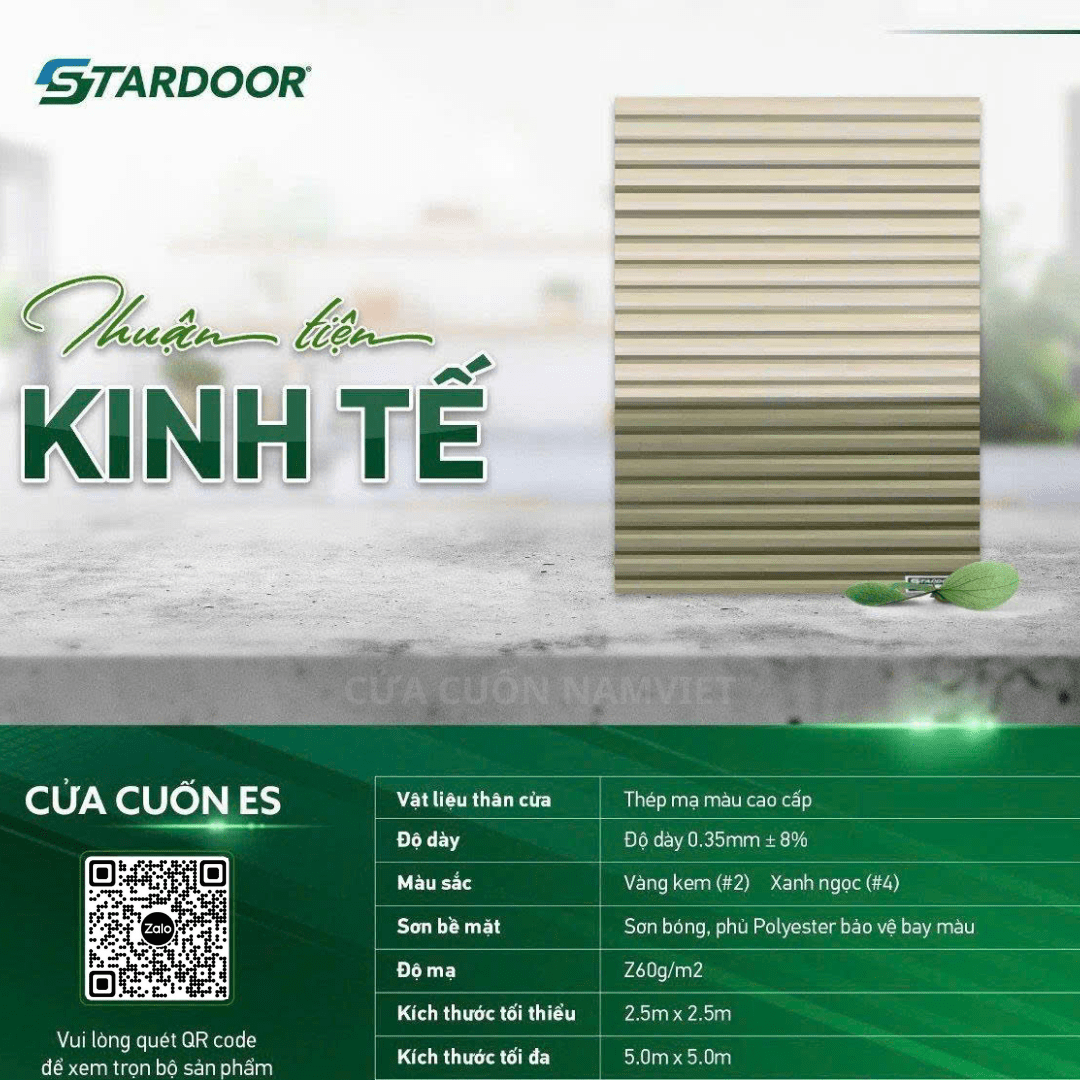 cửa cuốn tấm liền stardoor ES